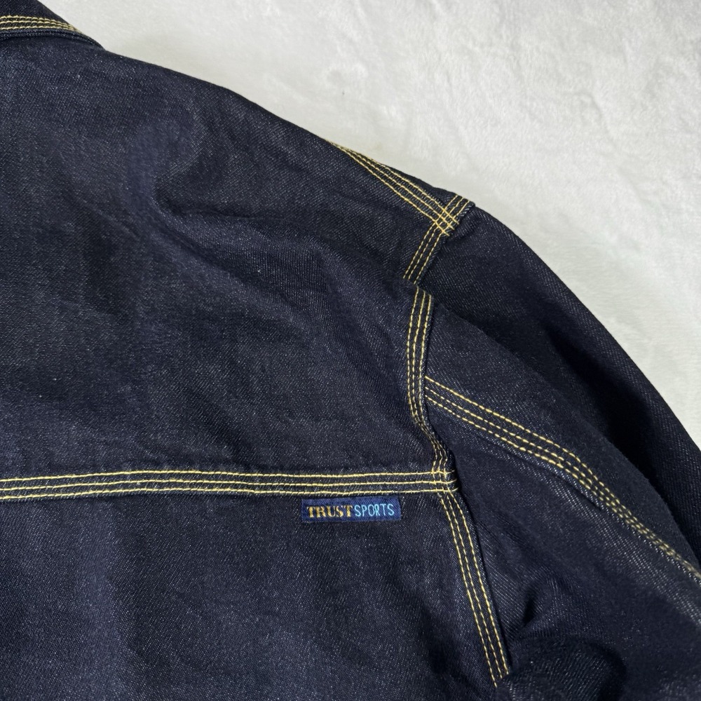 Trust Sports Collection Jean Jacket 2XL Trucker Baggy Y2K‎ Streetwear Fireman - Picture 9 of 14